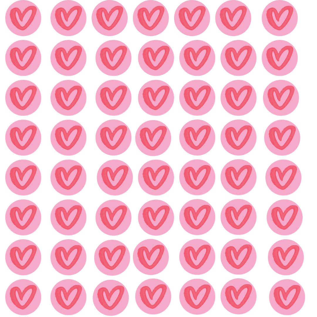 heart sticker sheet