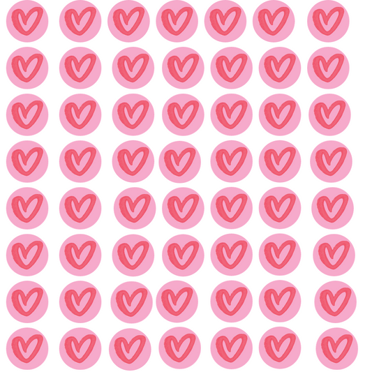 heart sticker sheet