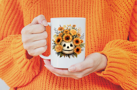 Sunflower pumpkin head