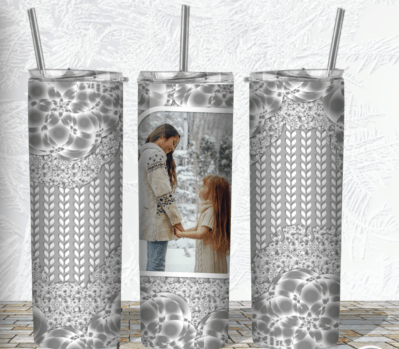 Silver photo 20 0z tumber