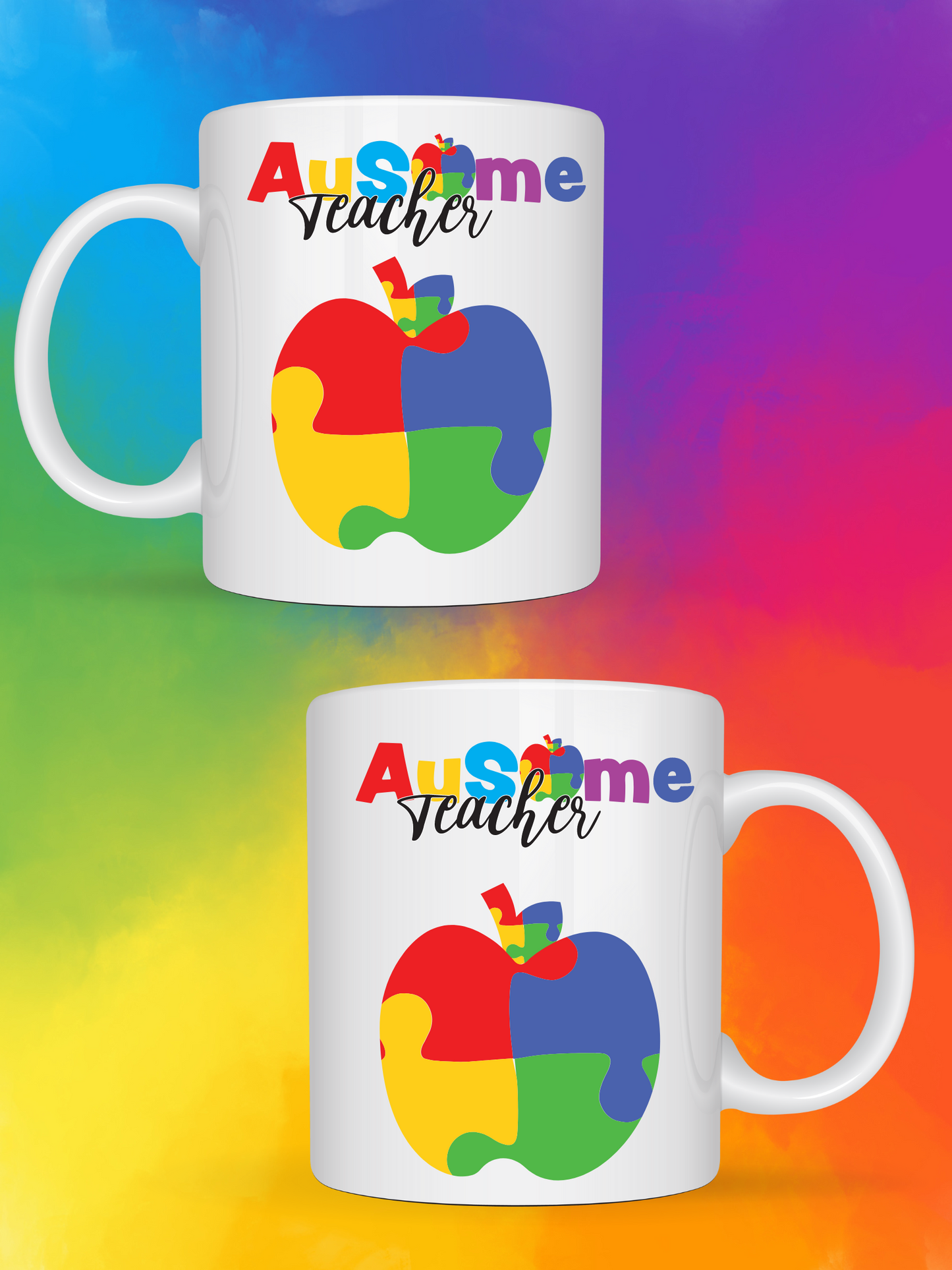 Teacher Autism 15 oz Coffee Mug