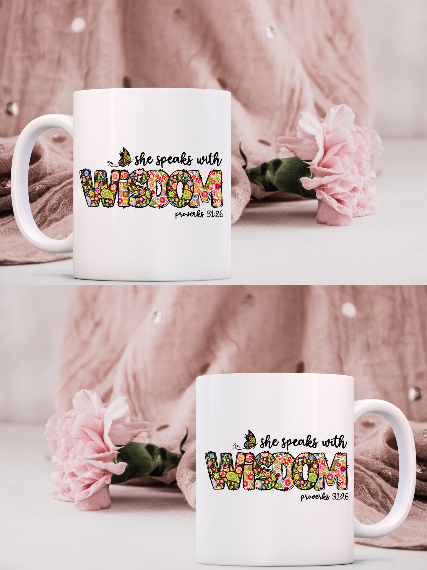 She speaks with Wizdom 11 oz Coffee Mug