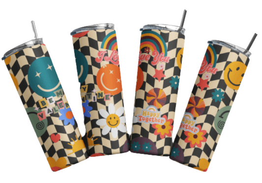 Retro Be mine Smiley Flowers